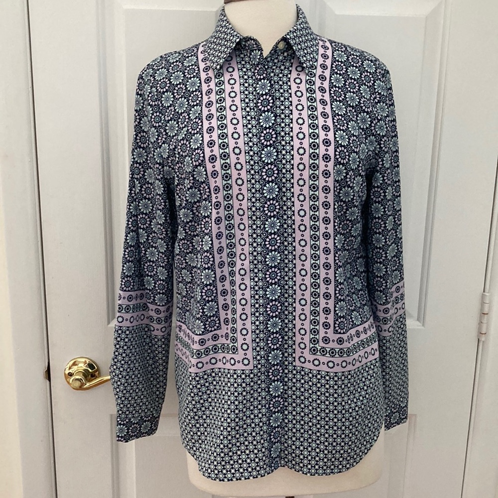 Talbots “Geo Flowers” soft tunic